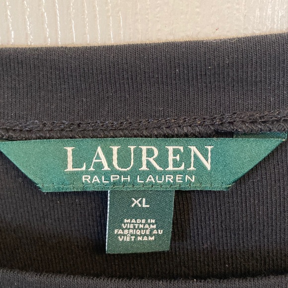 Lauren Ralph Lauren Black with White Accents Top - Picture 2 of 7